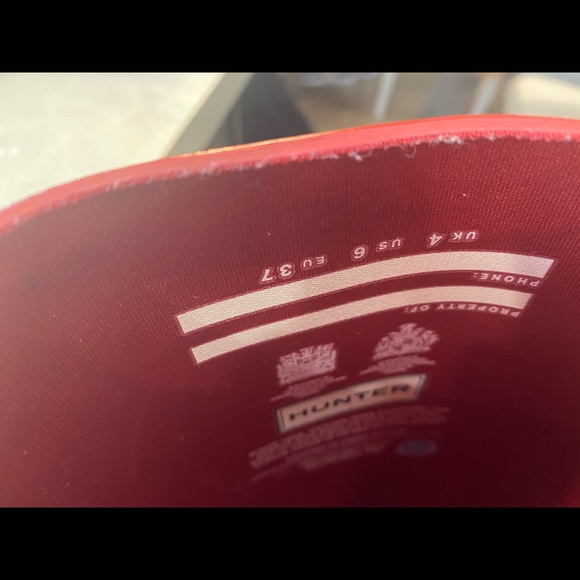 Red tall hunter boots - Picture 4 of 4